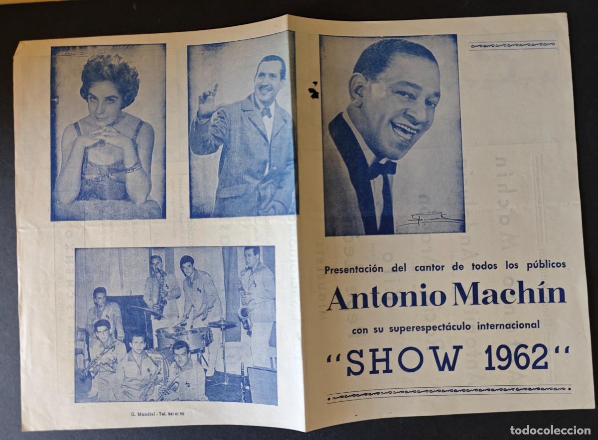 Coleccionismo: PROGRAMA - SHOW 1962 - ANTONIO MACHIN - Foto 1