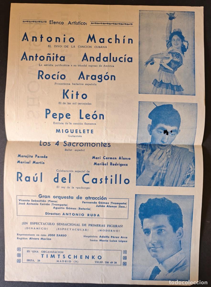 Coleccionismo: PROGRAMA - SHOW 1962 - ANTONIO MACHIN - Foto 2