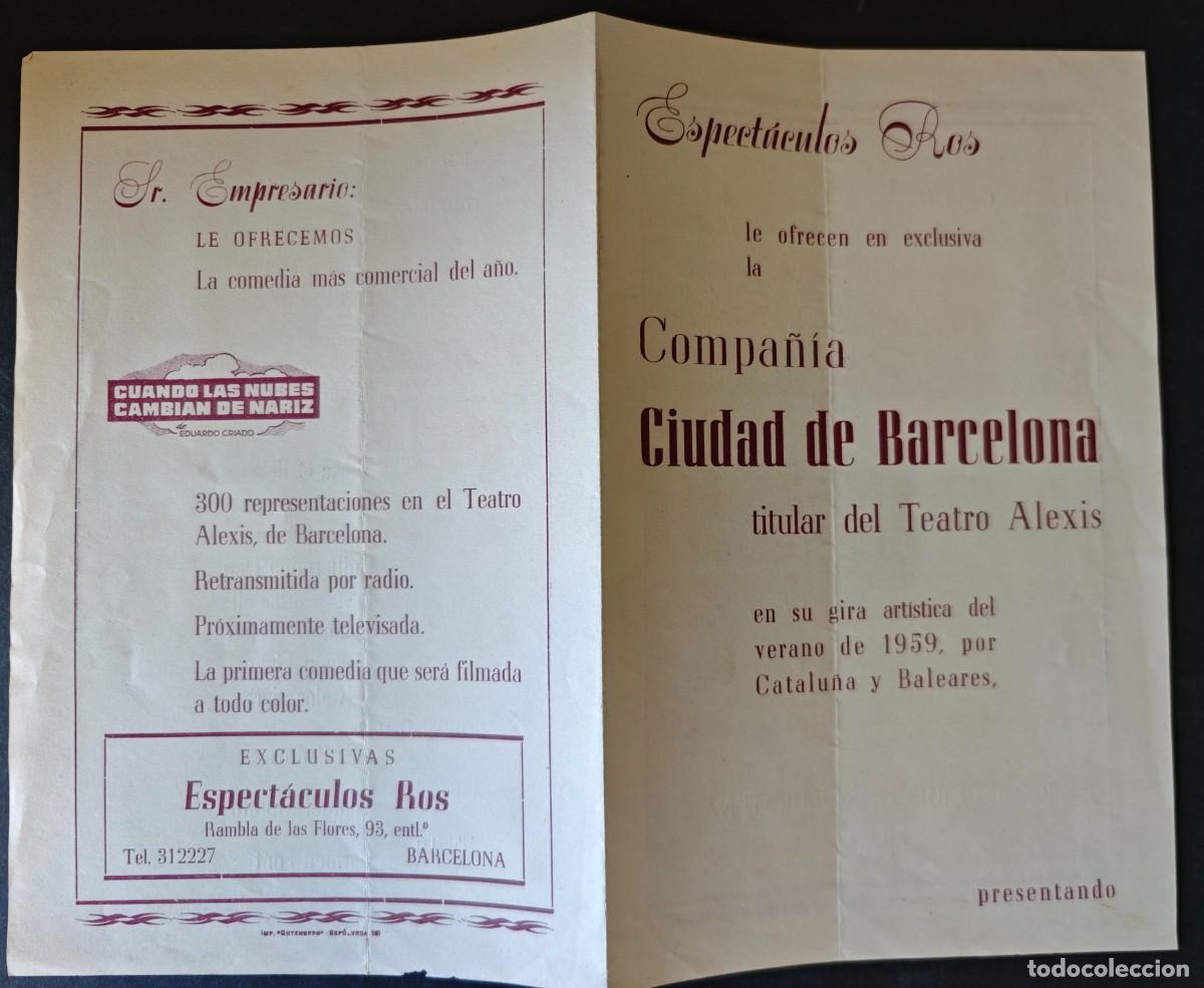 Coleccionismo: PROGRAMA - TEATRO - CIA. CIUDAD DE BARCELONA - Foto 1