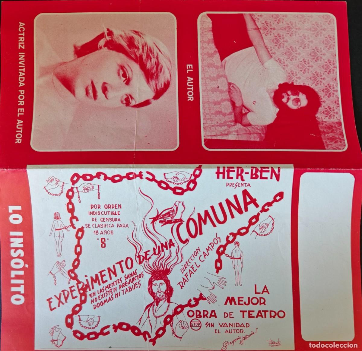 Coleccionismo: PRIGRAMA - TEATRO - EXPERIMENTO DE UNA COMUNA - Foto 1