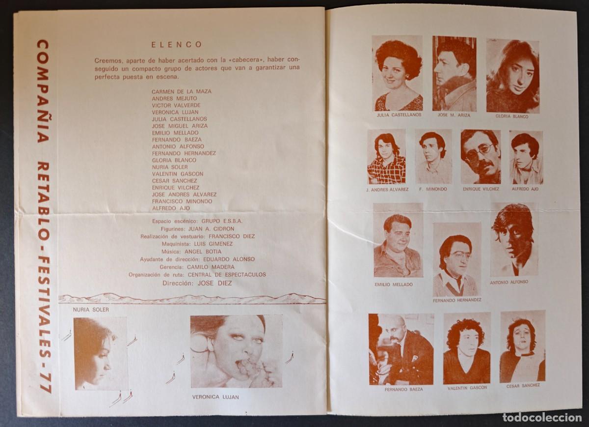 Coleccionismo: PROGRAMA - TEATRO - LA TIERRA ES REDONDA Y DESEADA - Foto 4
