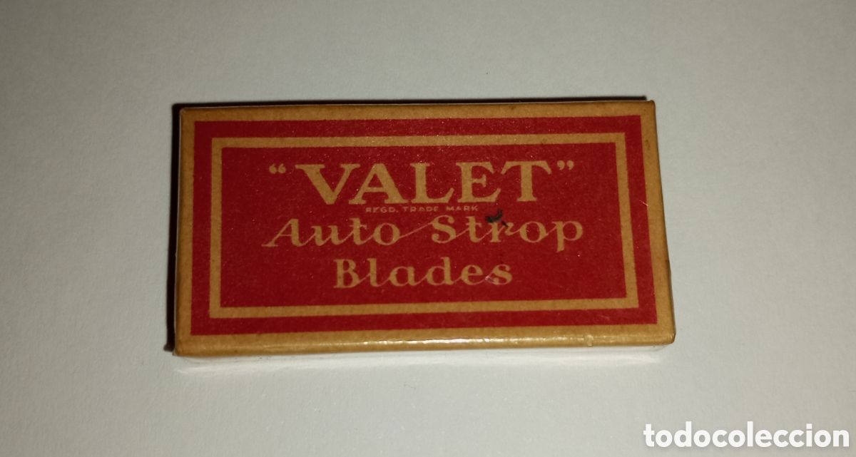 Coleccionismo: Antigua caja de hojas de afeitar Valet auto strop Blades nueva con precinto