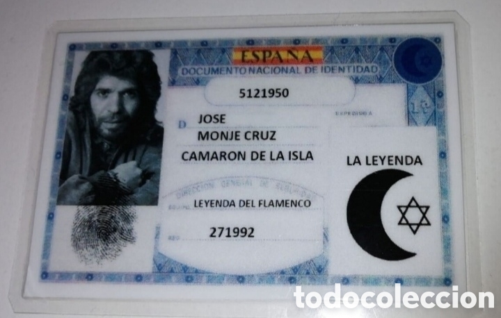 Coleccionismo: Replica DNI Camar&oacute;n de la Isla - Foto 1