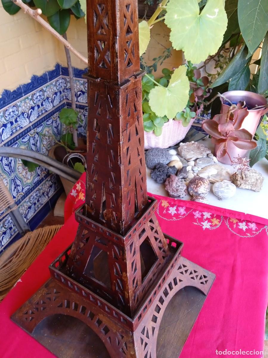 Coleccionismo: Maqueta Torre Eiffel en marqueter&iacute;a de madera - Foto 5
