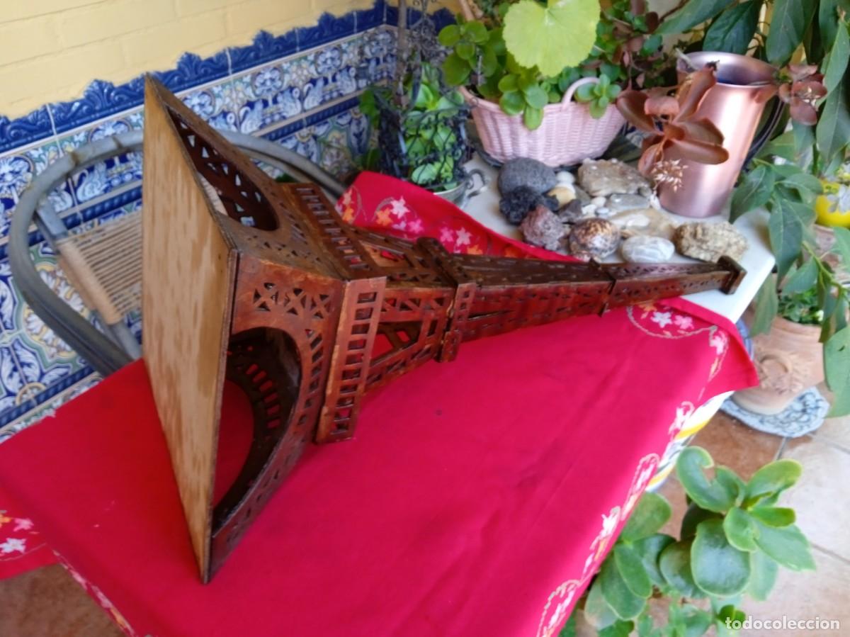 Coleccionismo: Maqueta Torre Eiffel en marqueter&iacute;a de madera - Foto 7