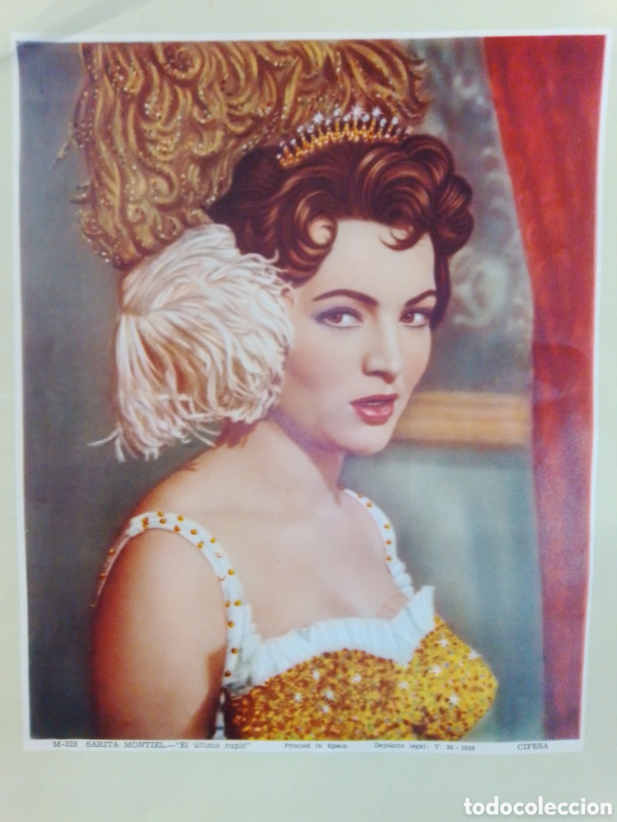 Coleccionismo: 2 LAMINAS DE SARA MONTIEL. 1959. M.330, M. 328. CIFESA. CLIMA ARCHIVO.