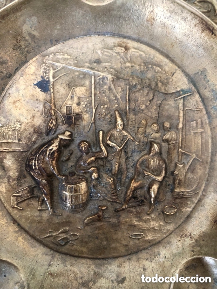 Coleccionismo: Antiguo cenicero frances de bronce macizo (A8) - Foto 3