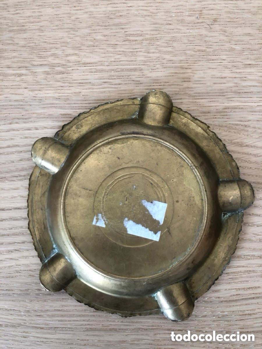 Coleccionismo: Antiguo cenicero frances de bronce macizo (A8) - Foto 4