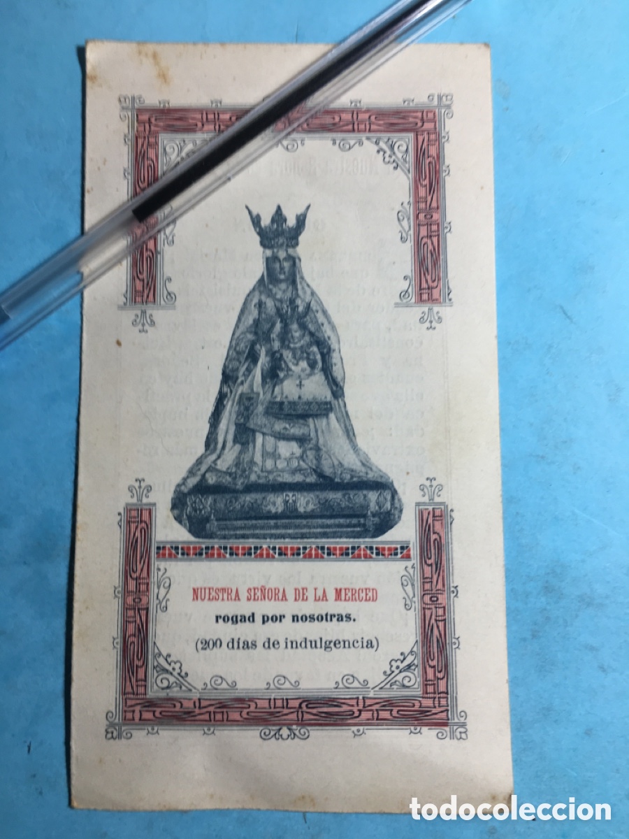 Coleccionismo: ANTIGUA CORTE DE HONOR NUESTRA SE&Ntilde;ORA DE LA MERCED DE D&ordf; DOLORES.................. EL 24 DE CADA MES