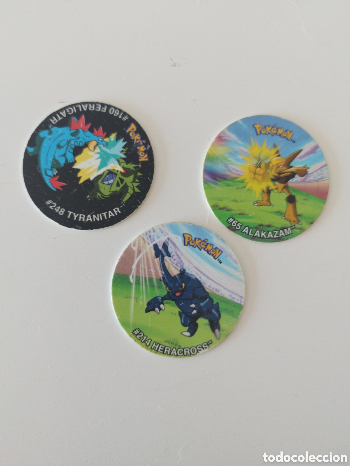 3 TAZOS LEAGUE POKEMON
