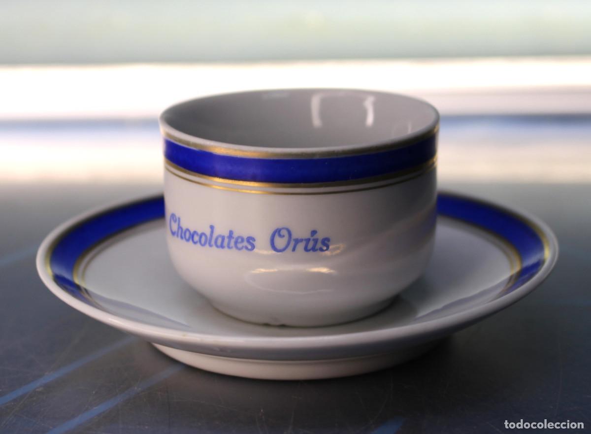 Coleccionismo: Objeto publicitario: Chocolates Or&uacute;s. Tacita y plato de porcelana.