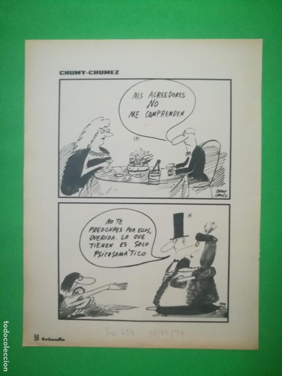 Colecionismo: VI&Ntilde;ETA COMICA ILUSTRADA POR CHUMY - CHUMEZ 30/11/1974