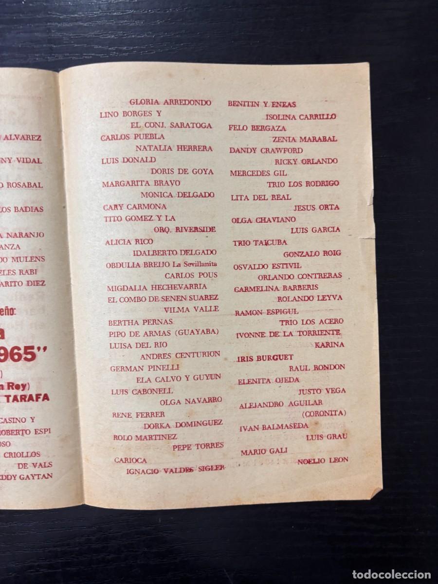 Coleccionismo: HABANA - SALONES DE LA S.A.C.E - 1965 - PROGRAMA EN HONOR DE GABRIEL TREMBLE - - Foto 3