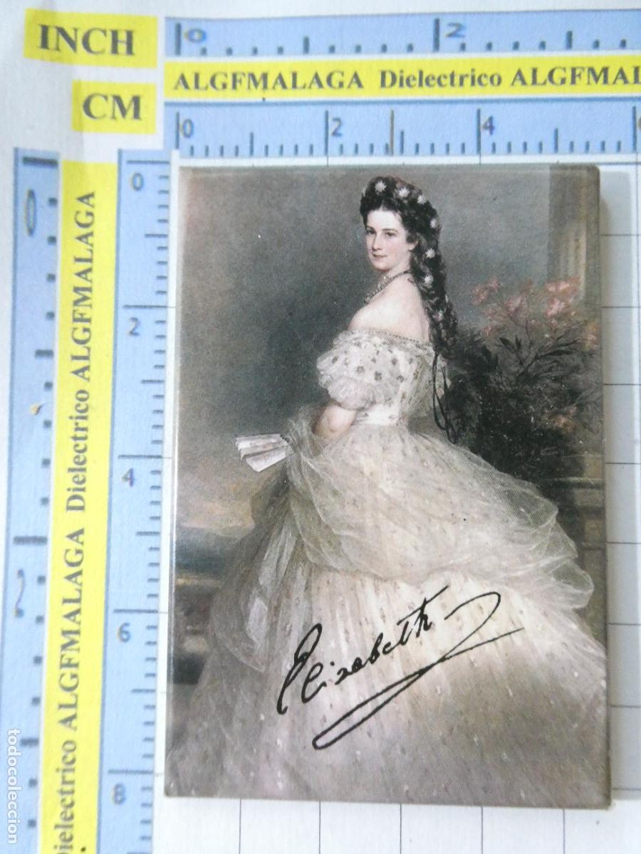 Coleccionismo: IM&Aacute;N DE NEVERA. SOUVENIR RECUERDO. SISI EMPERATRIZ VIENA AUSTRIA PINTURA 1865