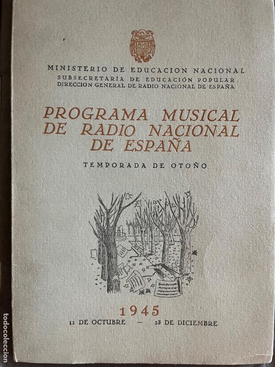 Coleccionismo: Programa Musical de Radio Nacional de Espa&ntilde;a, 1945 (11 octubre a 23 de diciembre)