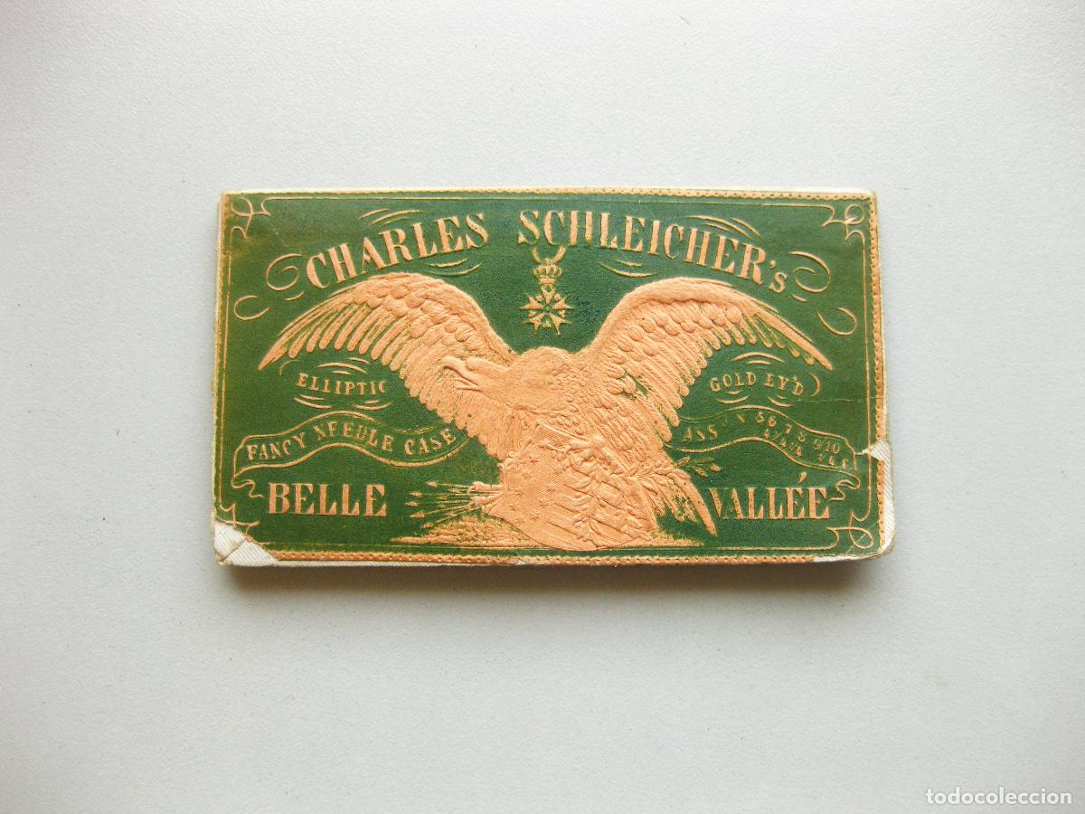 Coleccionismo: ANTIGUO ESTUCHE DE AGUJAS DE COSER DE CHARLES SCHLEICHER&acute;S. FINALES DEL SIGLO XIX. FANCY NEEDLE CASE