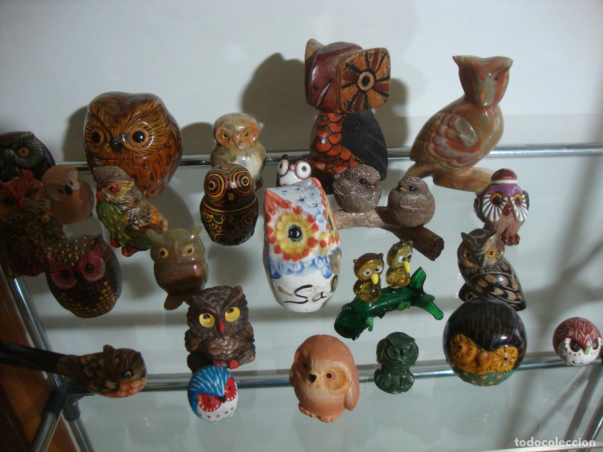 Coleccionismo: CLECCION DE 28 BUHOS DIFERENTES MATERIALES - Foto 3