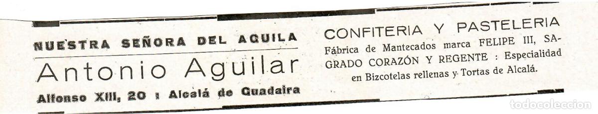 Coleccionismo: SEVILLA, A&Ntilde;OS 20, PUBLICIDAD ANTONIO AGUILAR, CONFITER&Iacute;A Y PASTELER&Iacute;A, RETAL PUBLICIDAD