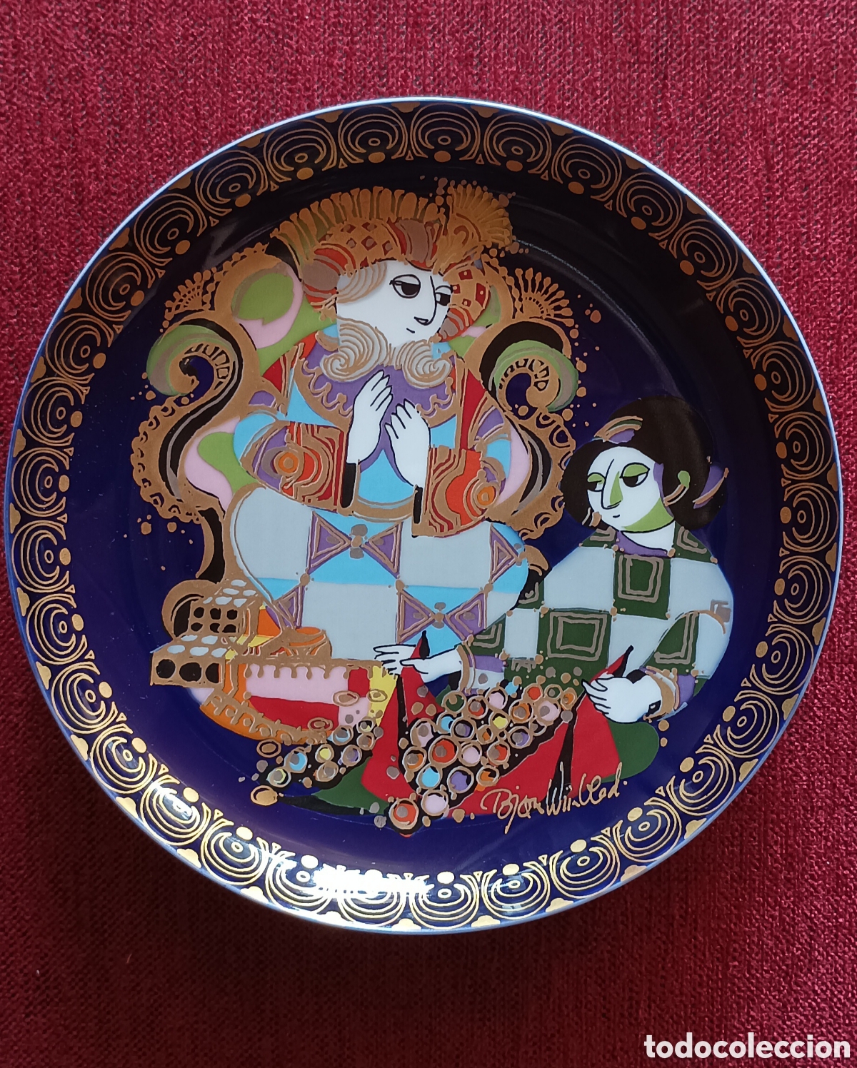 Coleccionismo: Plato de Porcelana alemana Rosenthal serie Aladin VIII. N&uacute;mero 50.