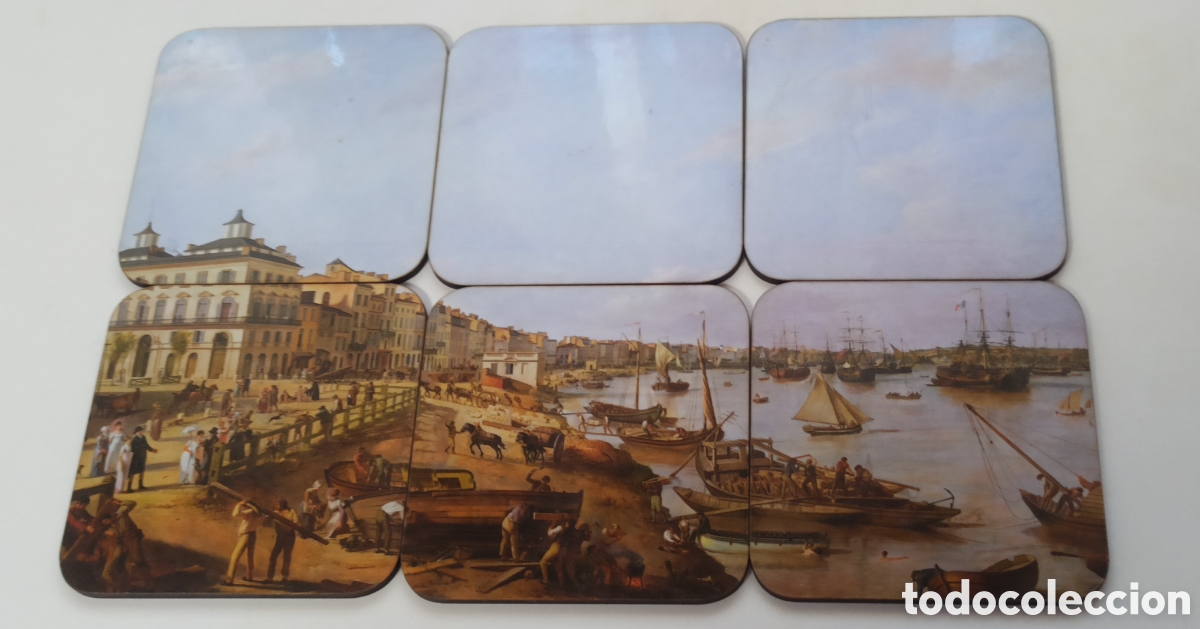 Coleccionismo: Posavasos paisaje antiguo