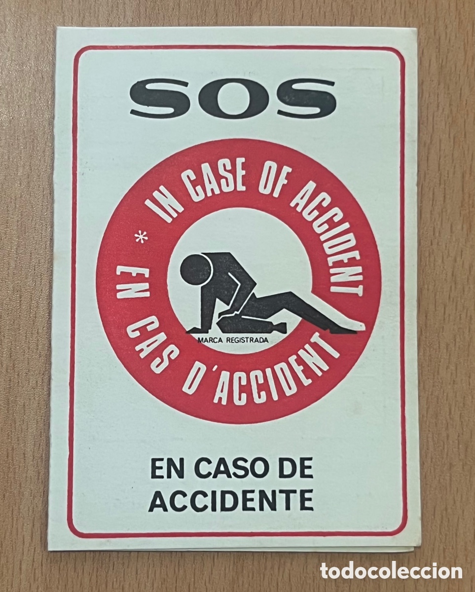 Coleccionismo: CARTILLA: SOS, EN CASO DE ACCIDENTE - A&Ntilde;O 1976
