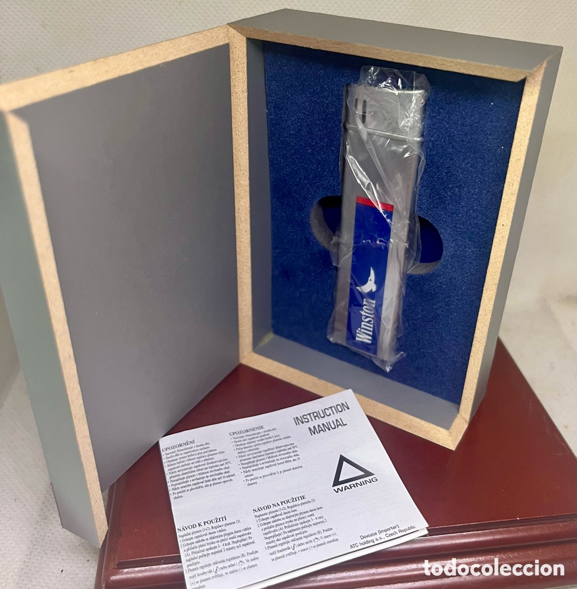 Coleccionismo: MECHERO WINSTON DE COLECCI&Oacute;N EN CAJA DE MADERA - Foto 1