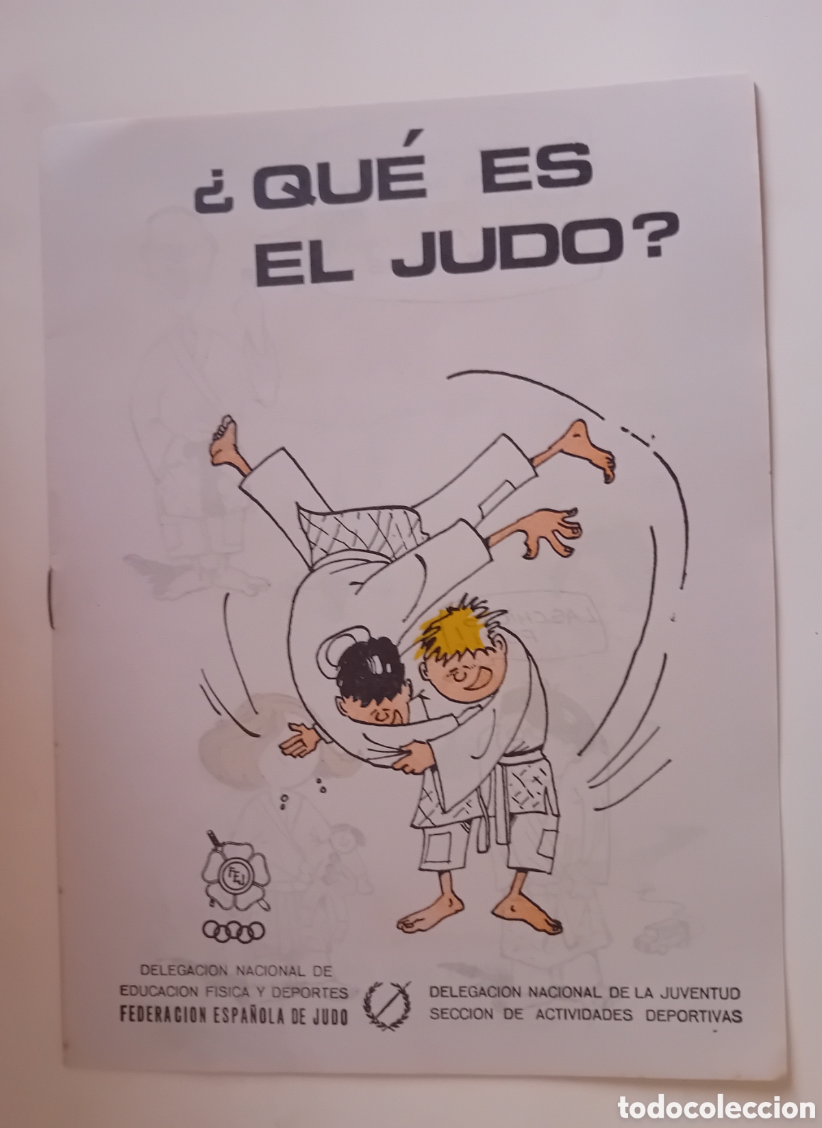 Collecting paper: Panfleto divulgativo vintage judo publicidad casera a&ntilde;os 70