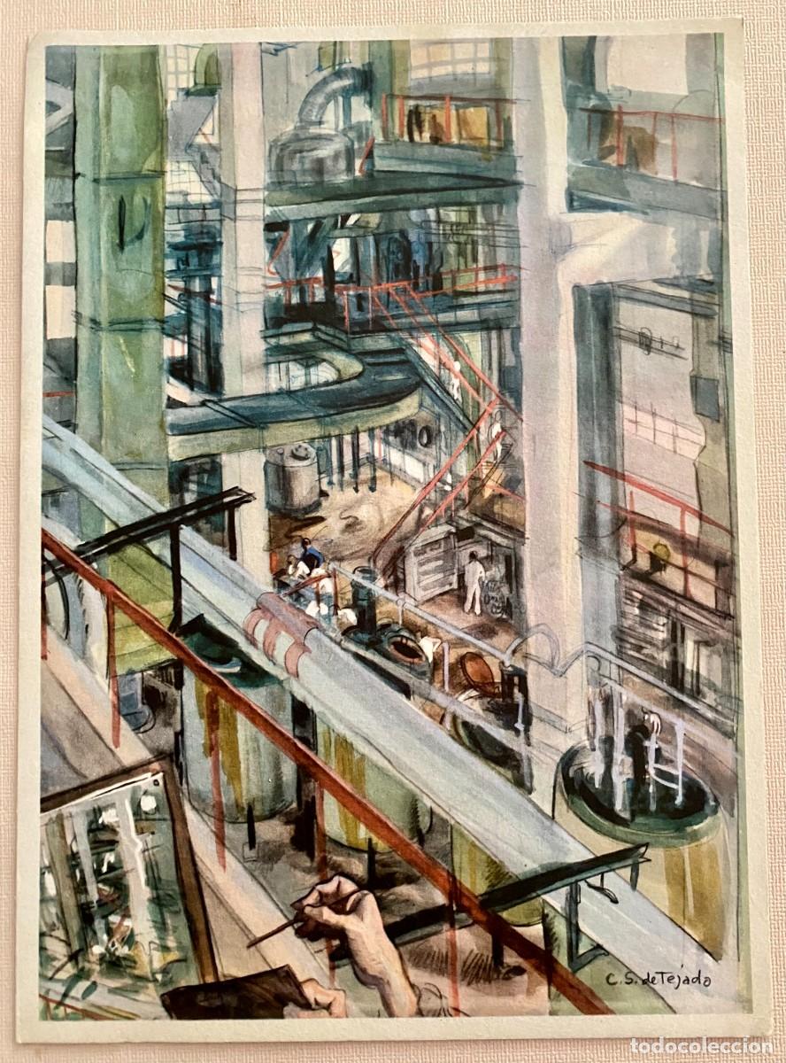 Collecting paper: REPRODUCCI&Oacute;N ACUARELA DE CARLOS S&Aacute;ENZ DE TEJADA - COMPA&Ntilde;&Iacute;A ESPA&Ntilde;OLA DE PENICILINA c. 1955