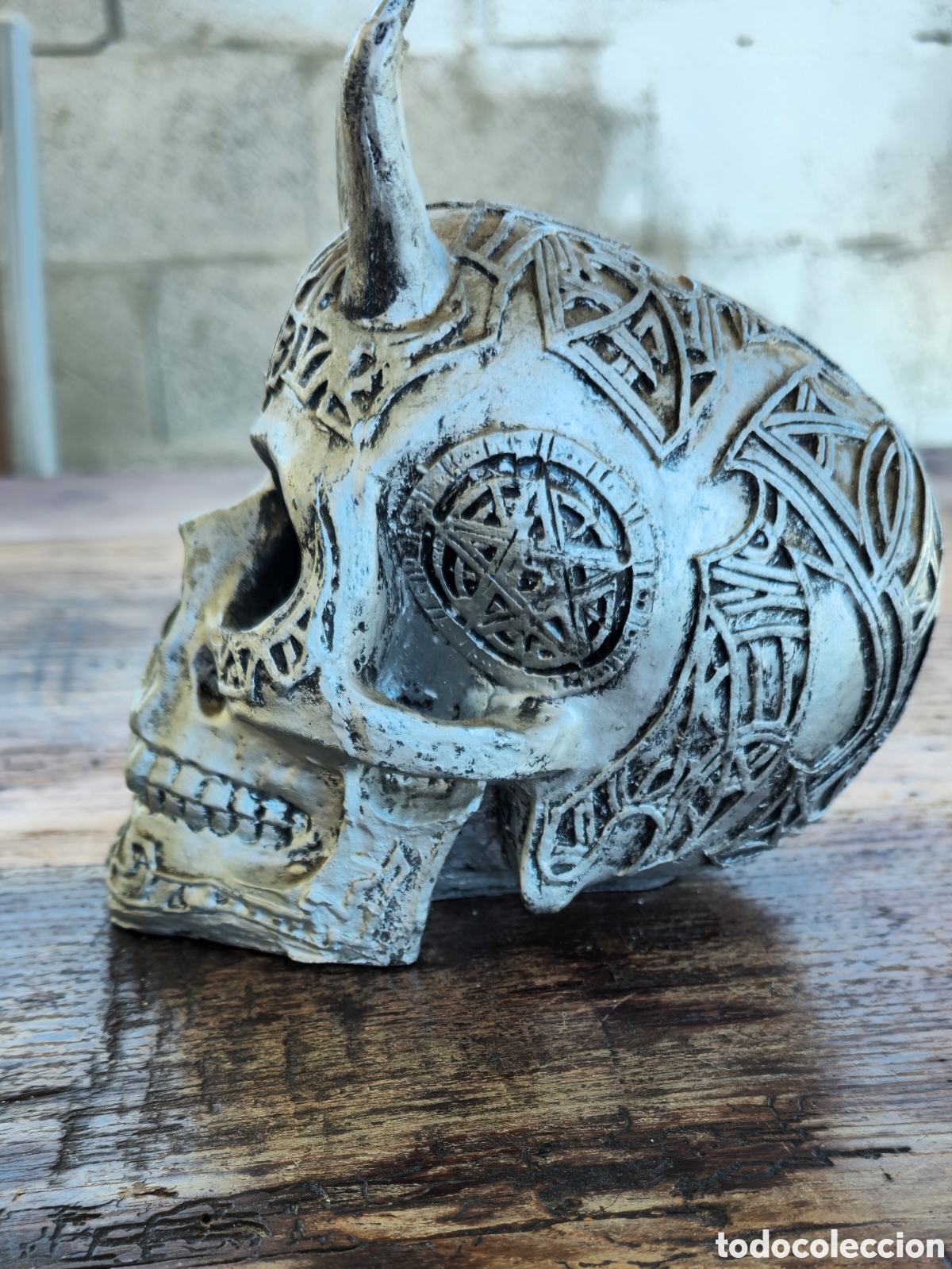 Coleccionismo: Hucha calavera cornuda - Foto 2