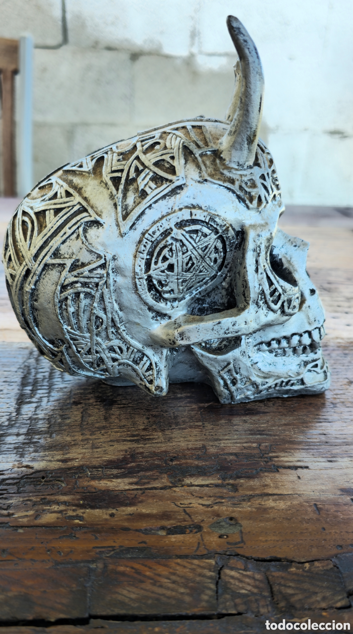Coleccionismo: Hucha calavera cornuda - Foto 4