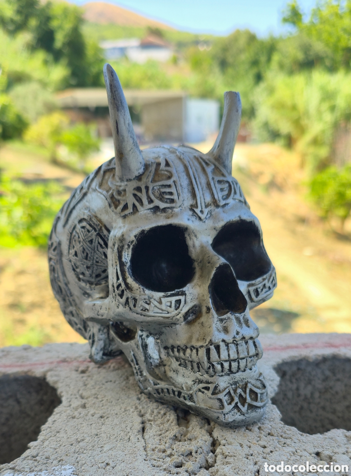 Coleccionismo: Hucha calavera cornuda - Foto 6