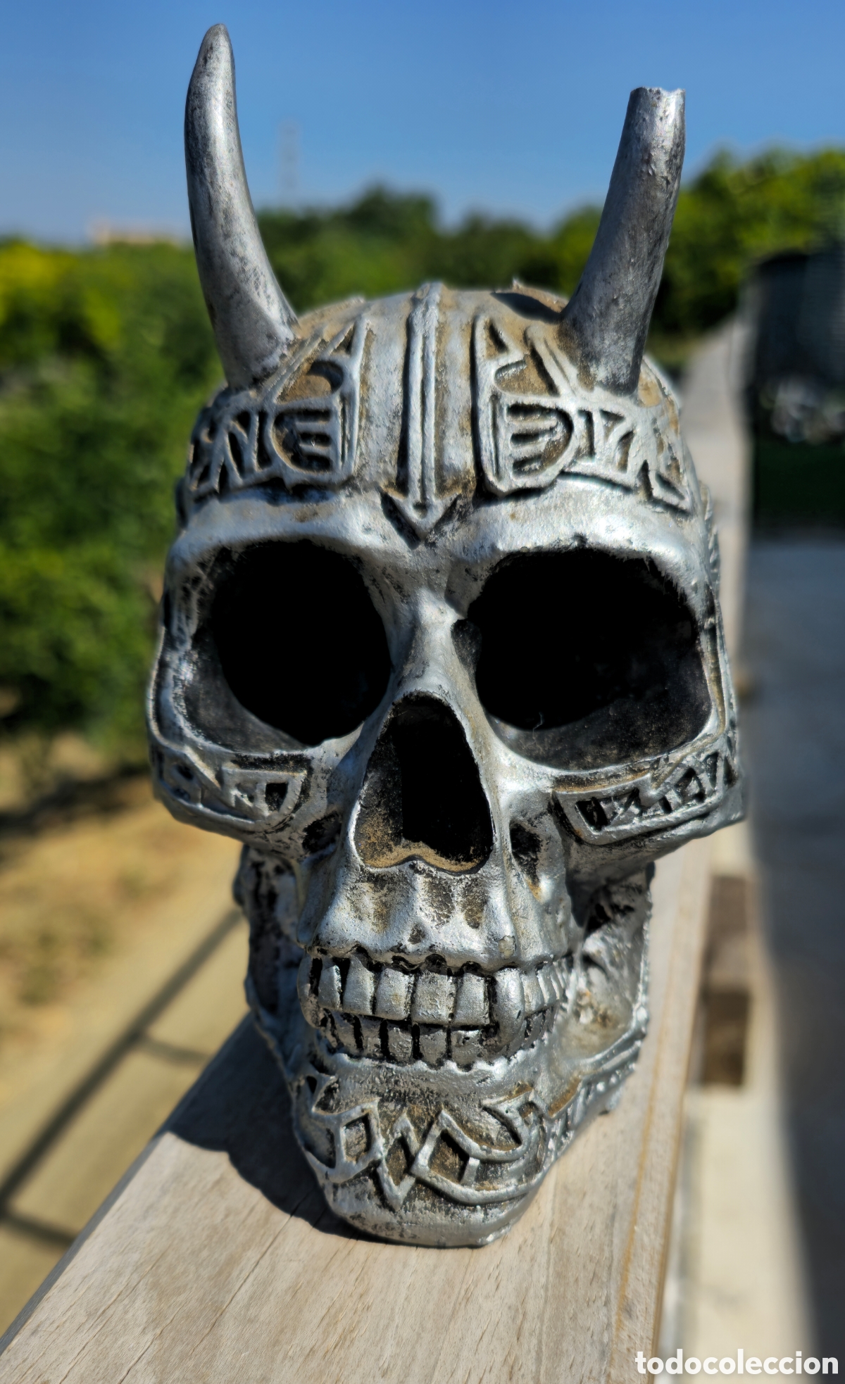 Coleccionismo: Hucha calavera cornuda - Foto 7