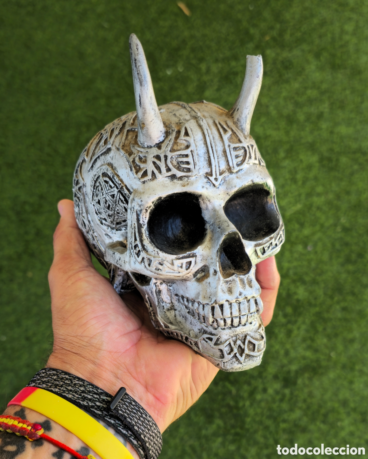 Coleccionismo: Hucha calavera cornuda - Foto 8