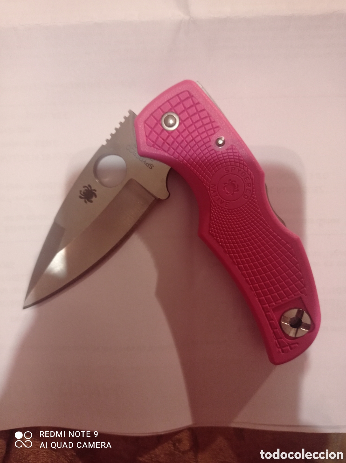 Coleccionismo: Spyderco Native rosa sin uso - Foto 1