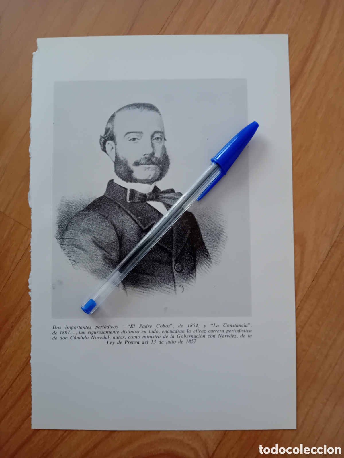 Collezionismo: CANDIDO NOCEDAL. L&Aacute;MINA DE LIBRO A&Ntilde;OS 60. REVERSO EN BLANCO