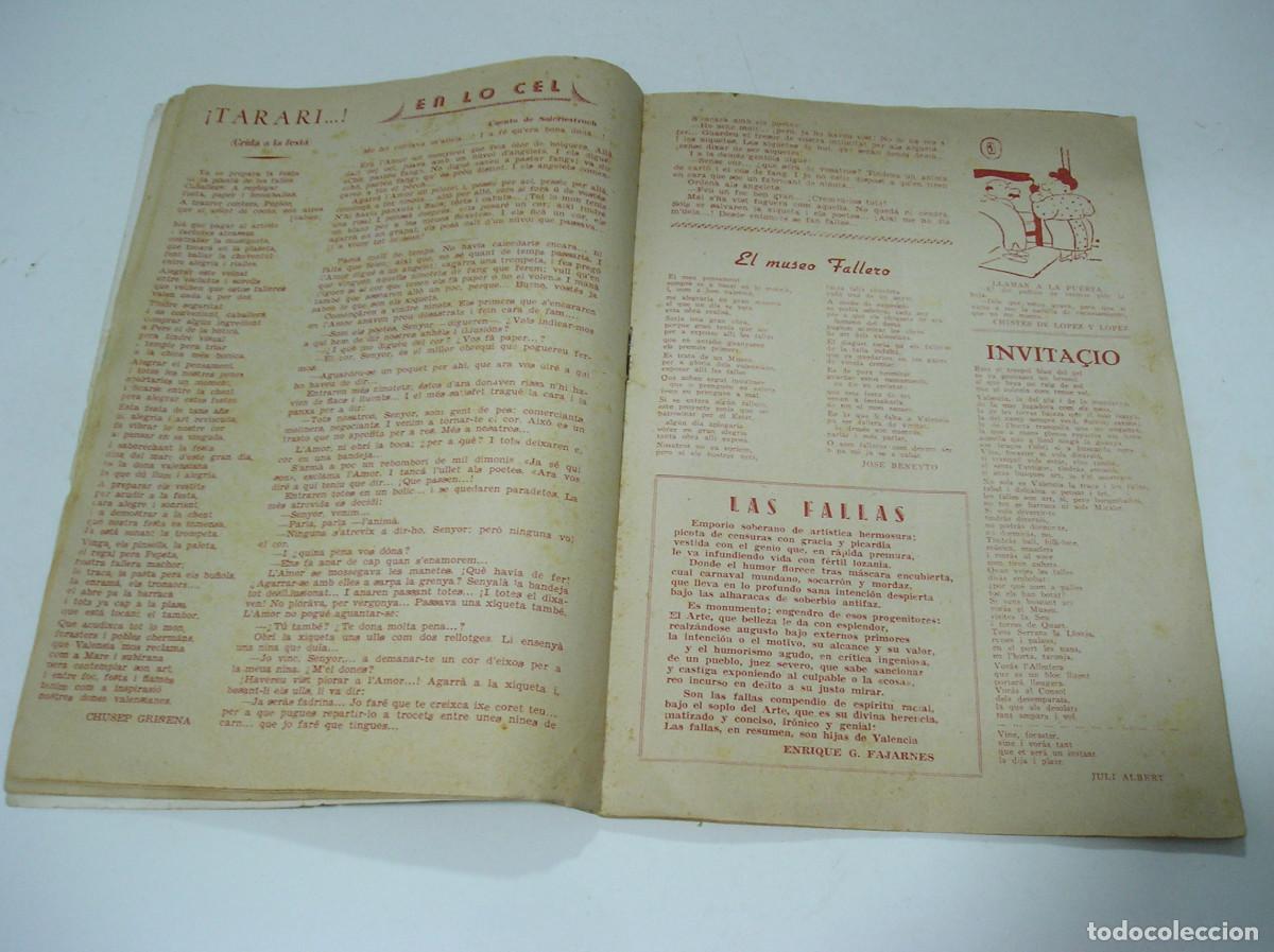 Coleccionismo: PROGRAMA DE CONCURSO FALLERO DE VALENCIA 1951 - Foto 6