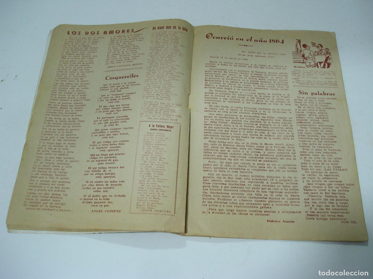 Coleccionismo: PROGRAMA DE CONCURSO FALLERO DE VALENCIA 1951 - Foto 7