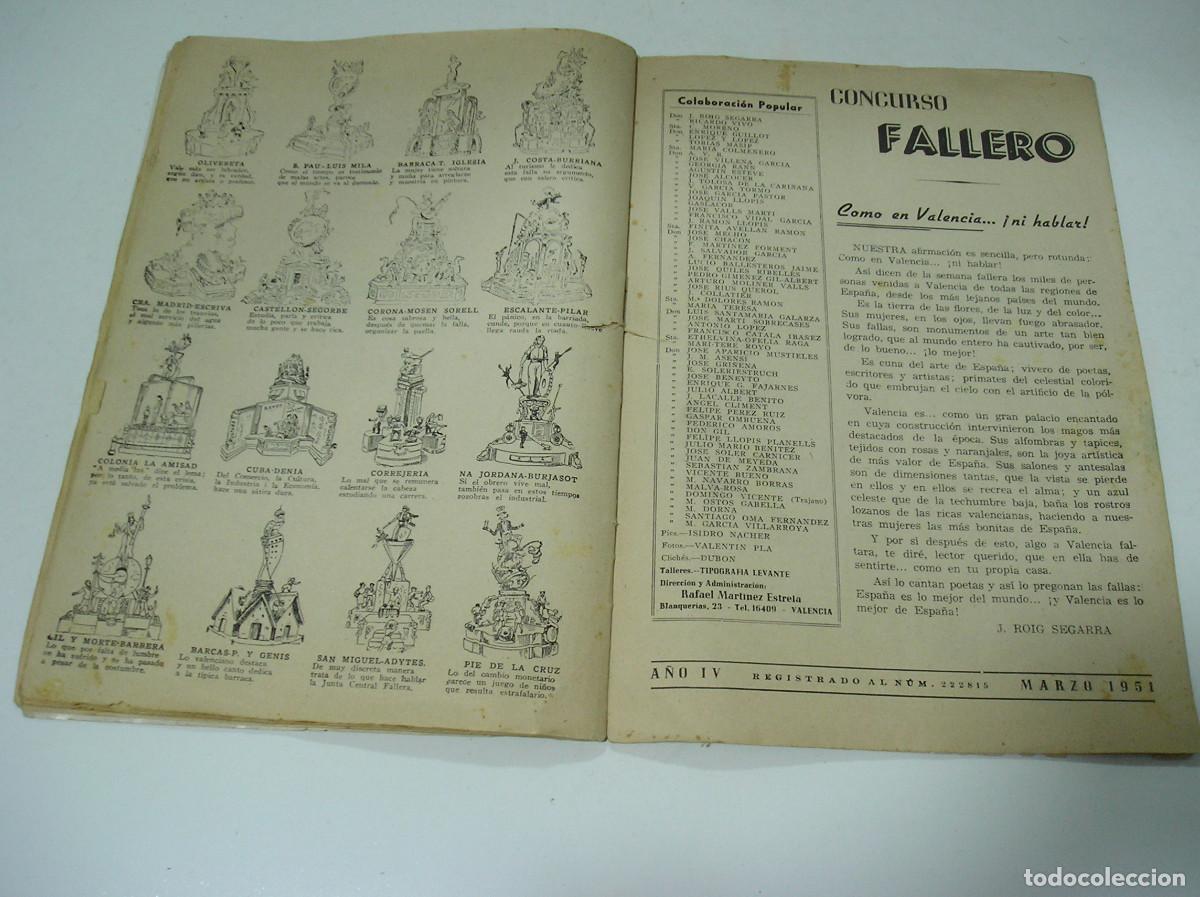 Coleccionismo: PROGRAMA DE CONCURSO FALLERO DE VALENCIA 1951 - Foto 14