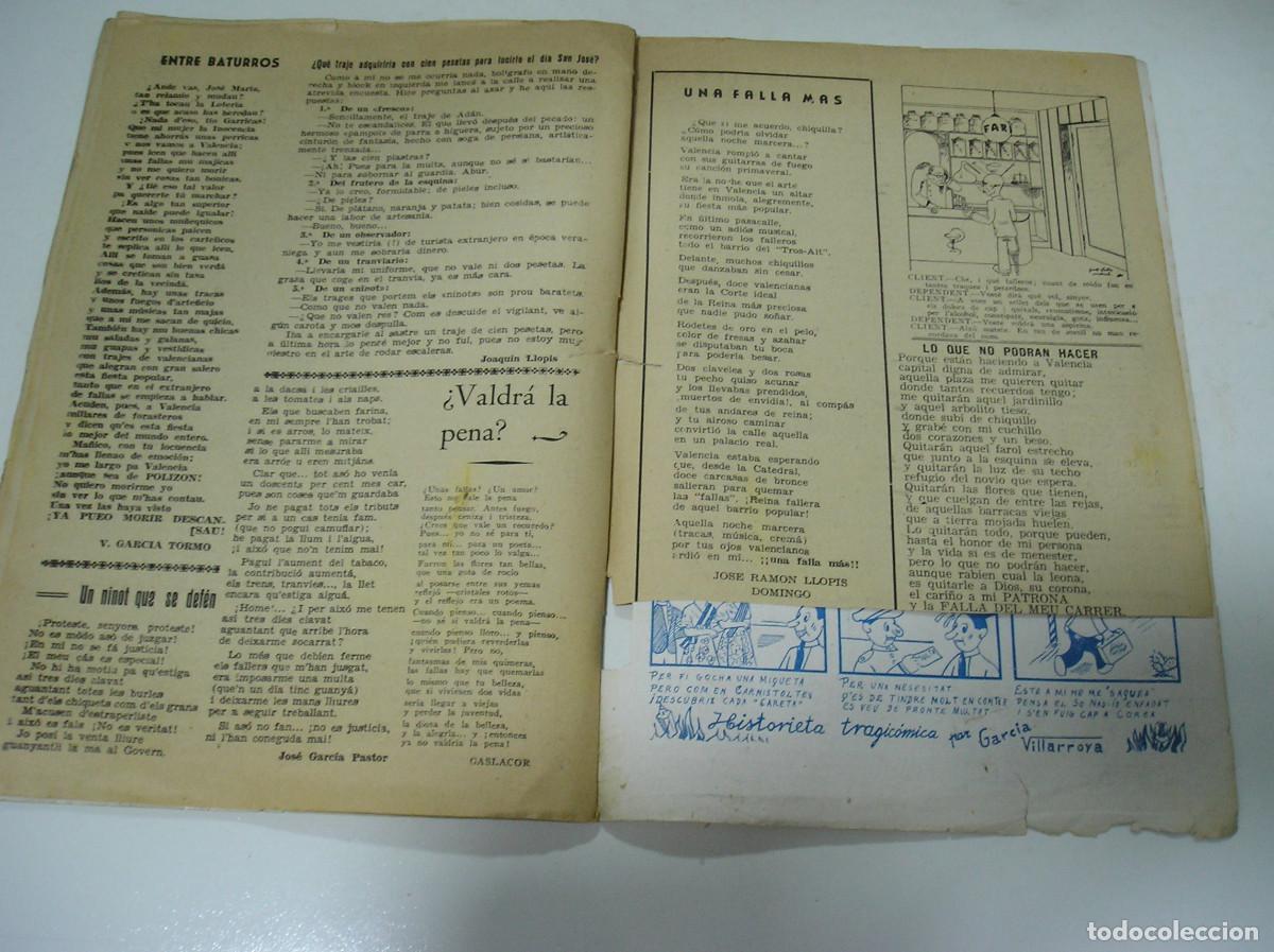 Coleccionismo: PROGRAMA DE CONCURSO FALLERO DE VALENCIA 1951 - Foto 18
