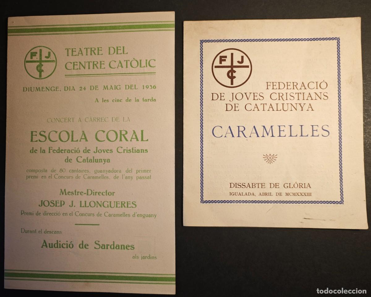 Coleccionismo: PROGRAMES DE MA - FJC - IGUALADA - Foto 1