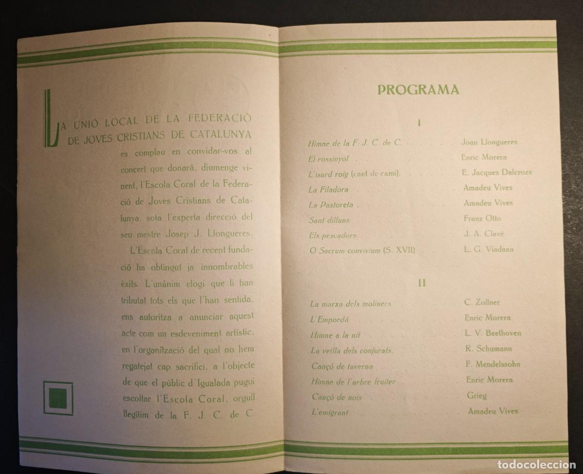 Coleccionismo: PROGRAMES DE MA - FJC - IGUALADA - Foto 3