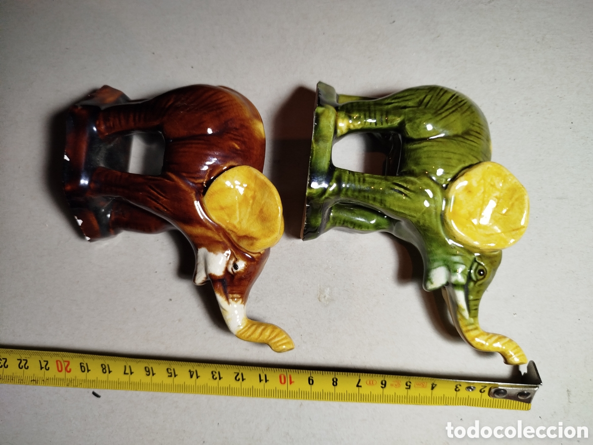 Coleccionismo: Dos figuras elefantes retro - Foto 2