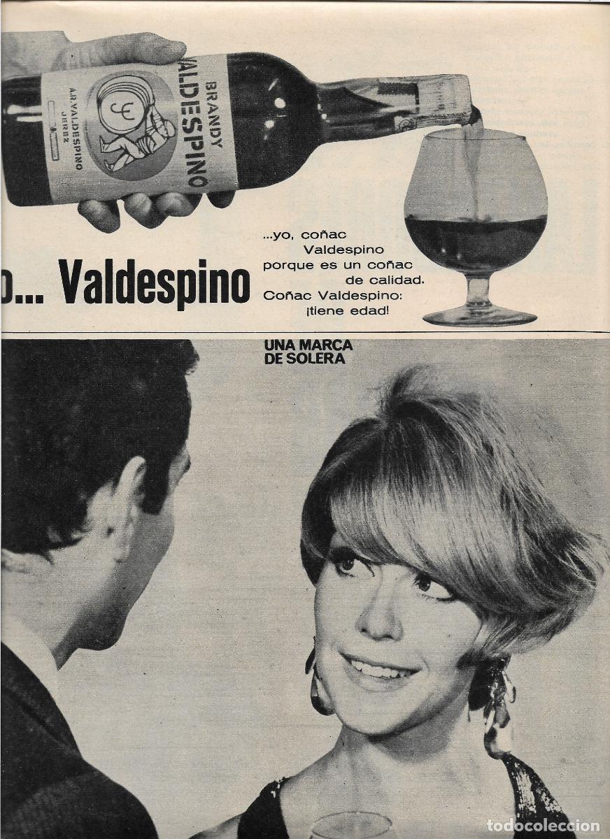 Coleccionismo: A&Ntilde;O 1966 RECORTE PRENSA PUBLICIDAD ANUNCIO BEBIDAS BRANDY CO&Ntilde;AC VALDESPINO JEREZ