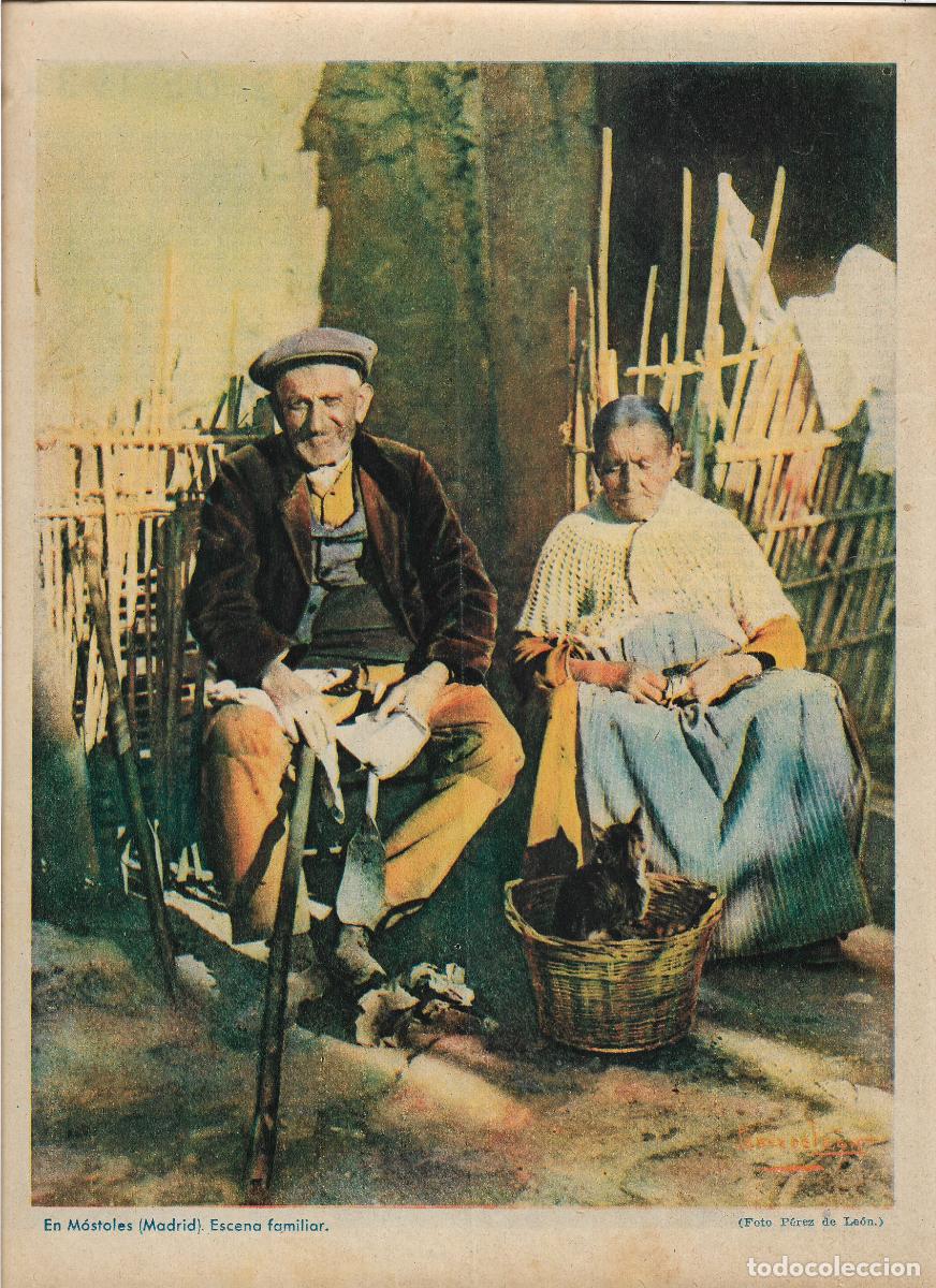 Collecting paper: A&Ntilde;O 1934 RECORTE PRENSA MOSTOLES MADRID ESCENA FAMILIAR ABUELOS ANCIANOS FOTOGRAFIA PEREZ DE LEON