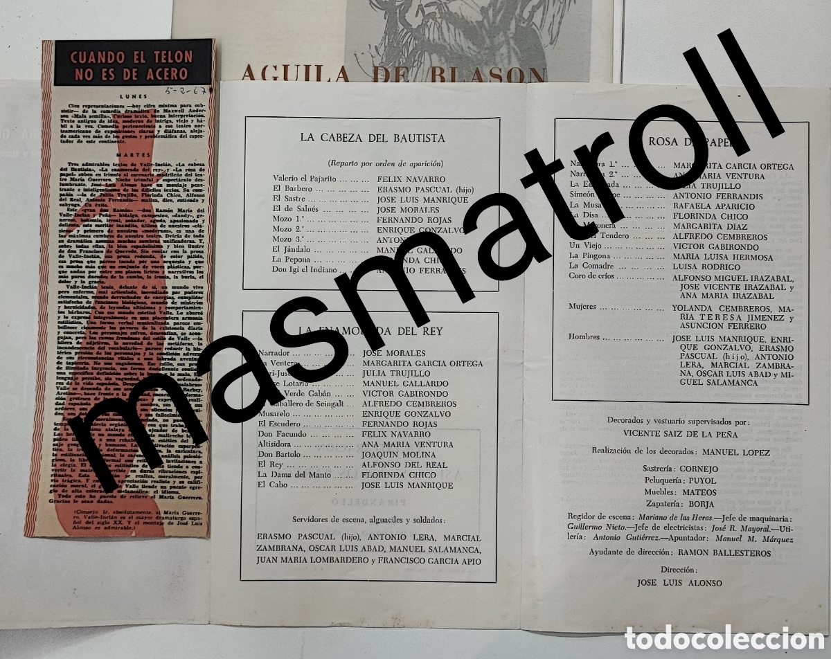 Coleccionismo: Valle Incl&aacute;n. 5 programas obras teatro - Foto 5