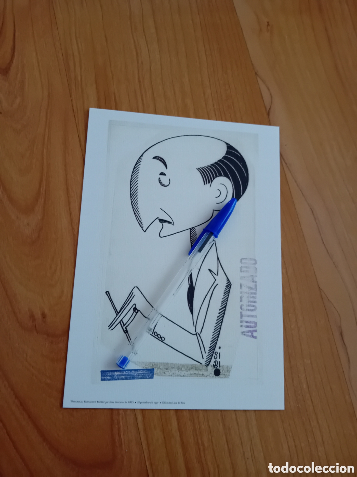 Collezionismo: LAMINA A&Ntilde;OS 90 TAMA&Ntilde;O A5 REPRODUCCI&Oacute;N DIBUJO WENCESLAO FERNANDEZ FLOREZ POR SIRIO EN ABC