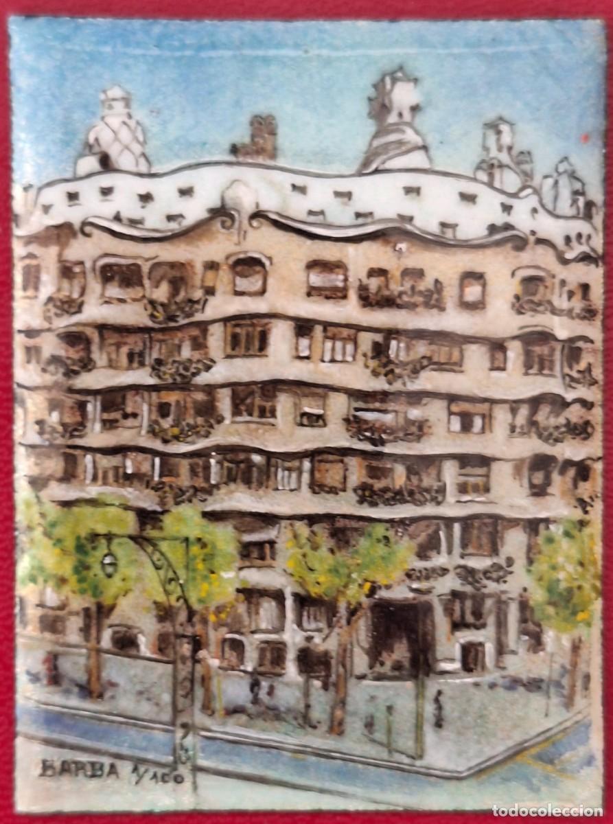 Coleccionismo: Miniatura esmaltada art&iacute;stica de LA PEDRERA (Casa Mil&agrave;) &ndash; Barcelona &ndash; Obra de BARBA