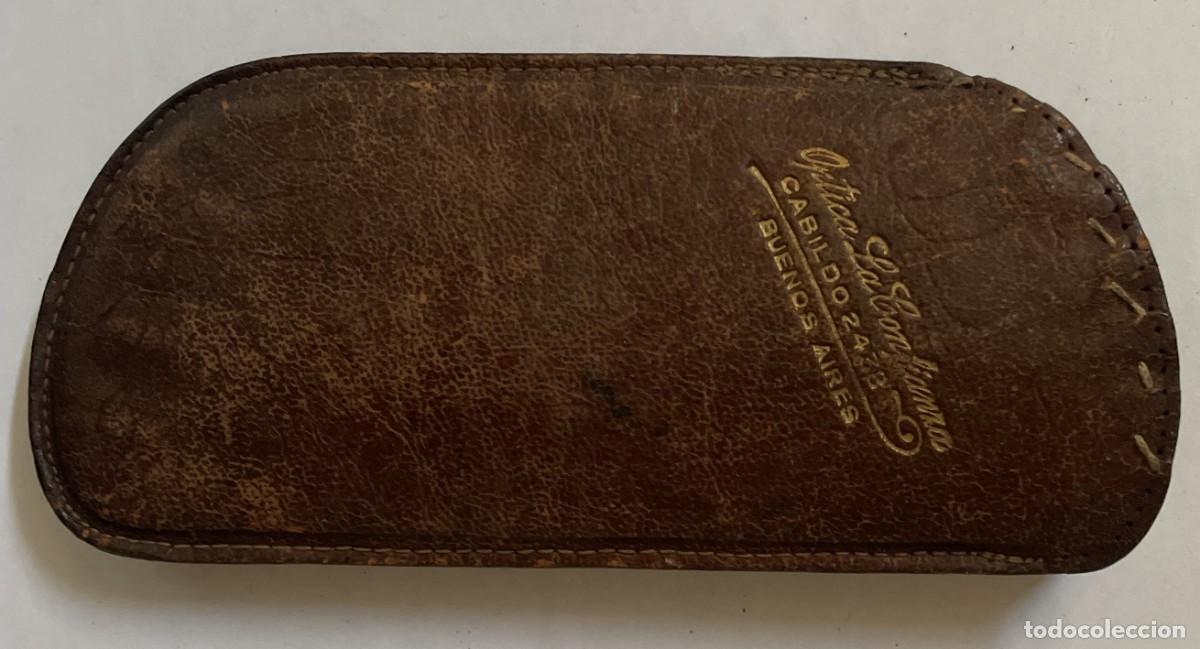 Colecionismo: Funda de gafas antigua. Optica la Confianza. Buenos Aires. Cabildo2438. car501