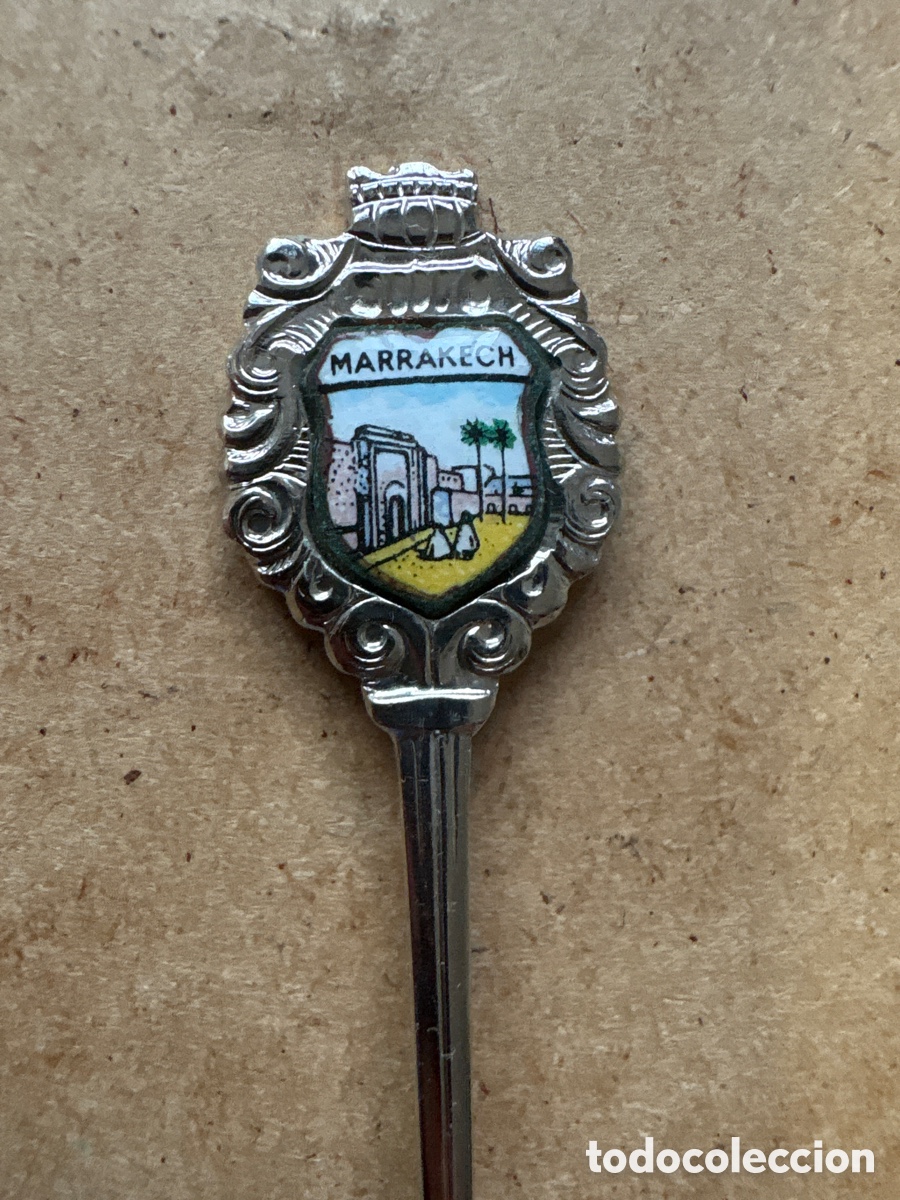 Coleccionismo: Cuchara cucharilla Souvenir Marrakech (A21) - Foto 2