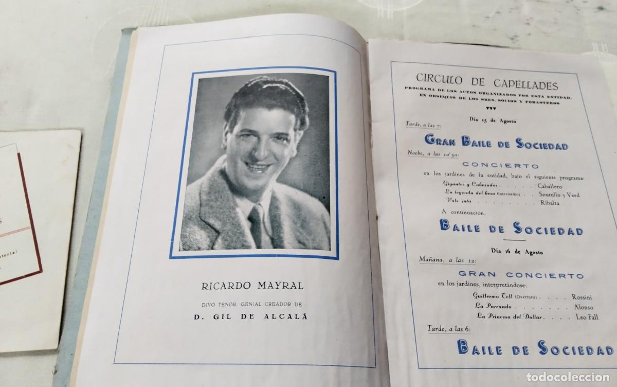Coleccionismo: CAPELLADES , LIBRO PROGRAMA FIESTA MAYOR 1943 Y PROGRAMA CARAMELLAS 1950 , VER - Foto 11